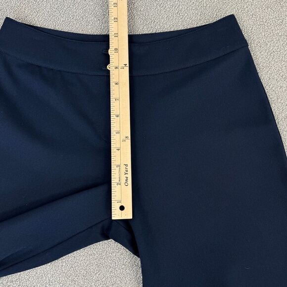 St. John Collection High Rise Straight Leg Dress Pant Trousers Navy Blue Size 6 - Picture 11 of 12